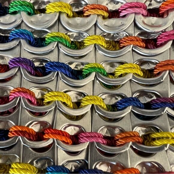 SODA TAB CLUTCH BAG, like new! In rainbow colors UNIQUE! - Picture 3 of 10